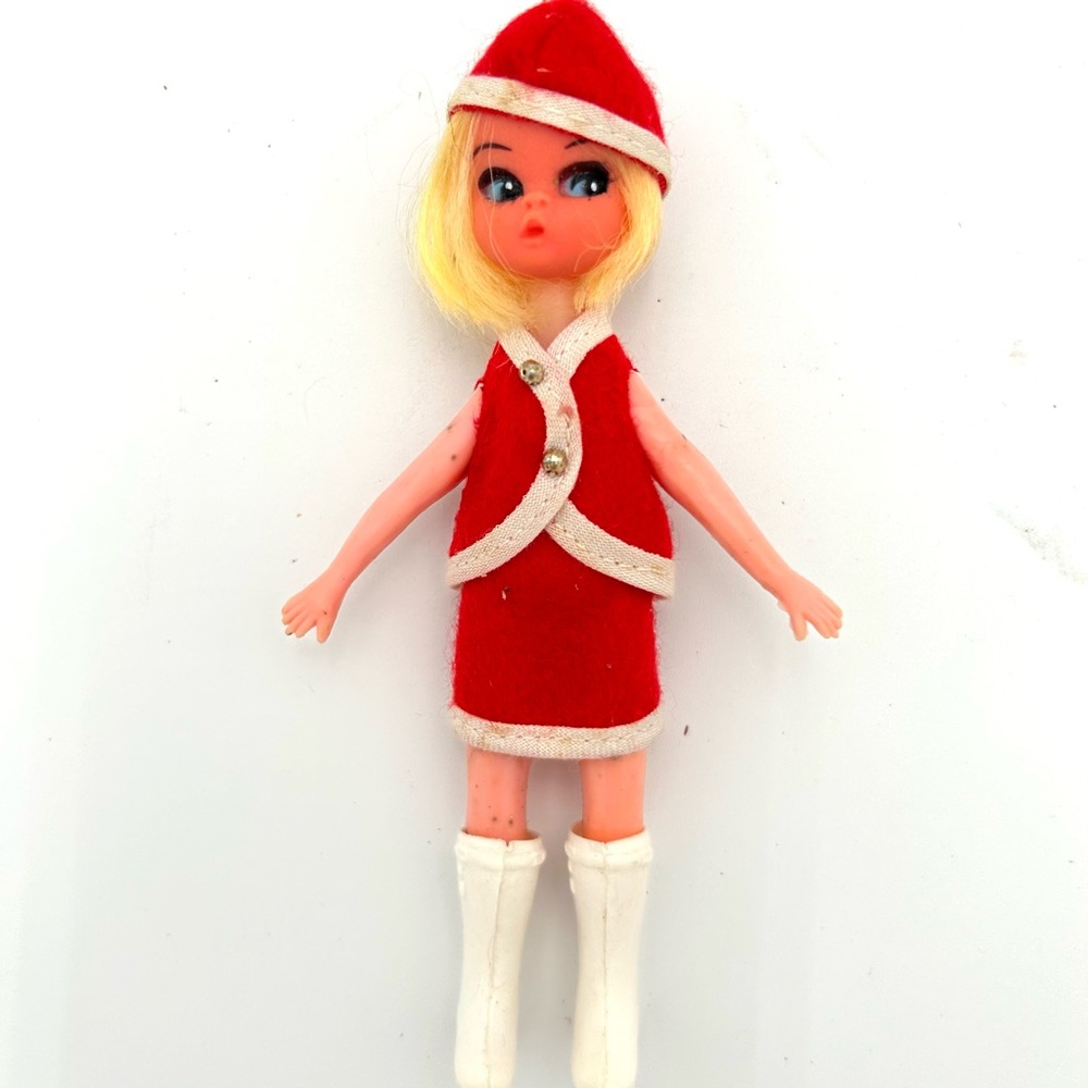 Dolly Darlings Clone Red Uniform White Boots NORTH WEST AIRLINE Stewardess Doll